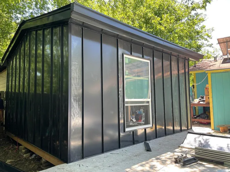 Black standing seam metal wall panels for Metal Roof Installation in Rosendale